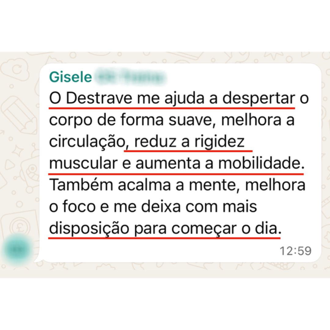 Depoimento real de aluna do Protocolo Destrave Matinal