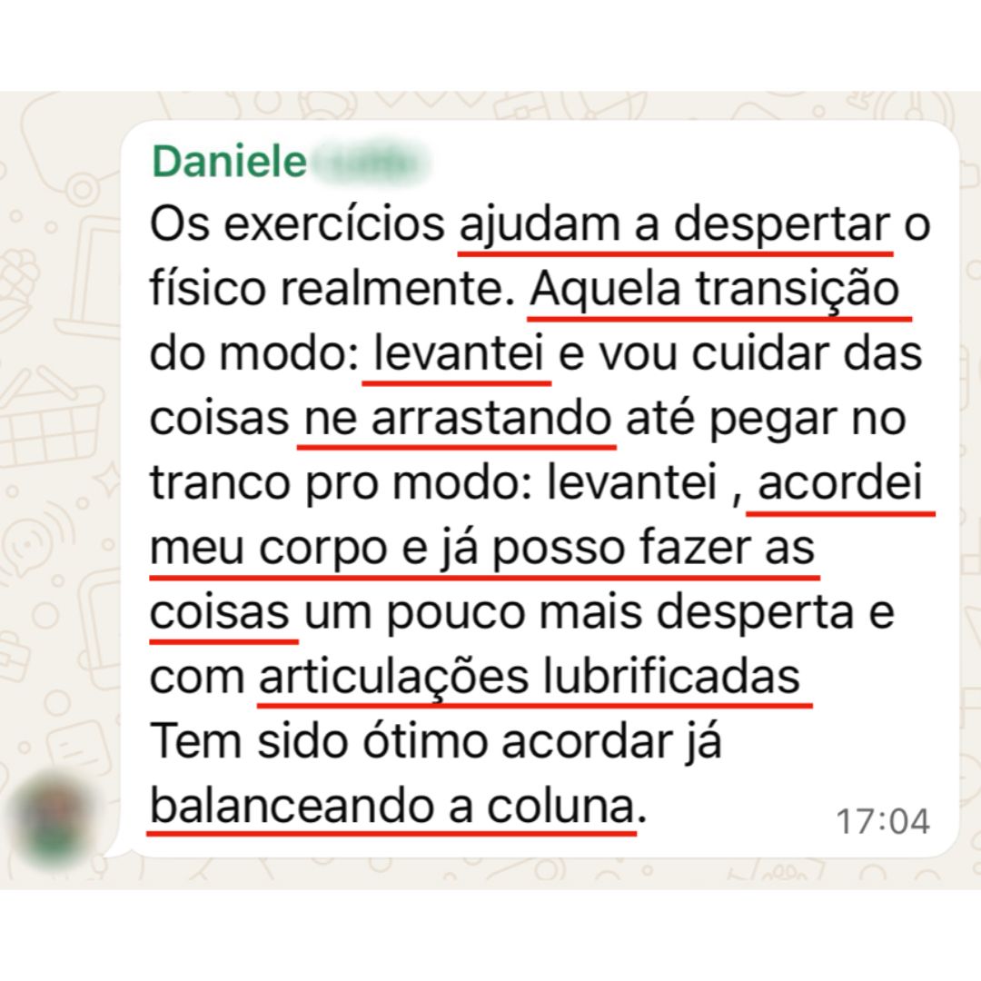 Depoimento real de aluna do Protocolo Destrave Matinal