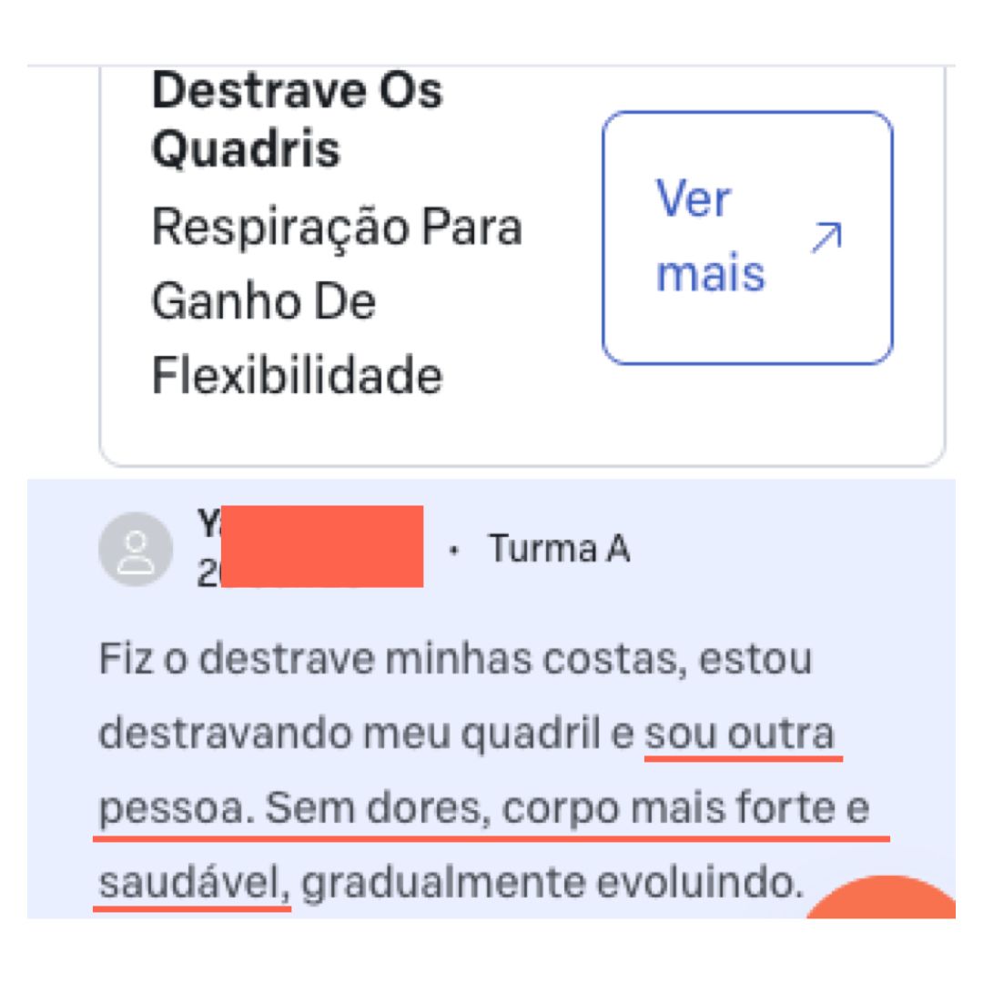 Depoimento de aluno