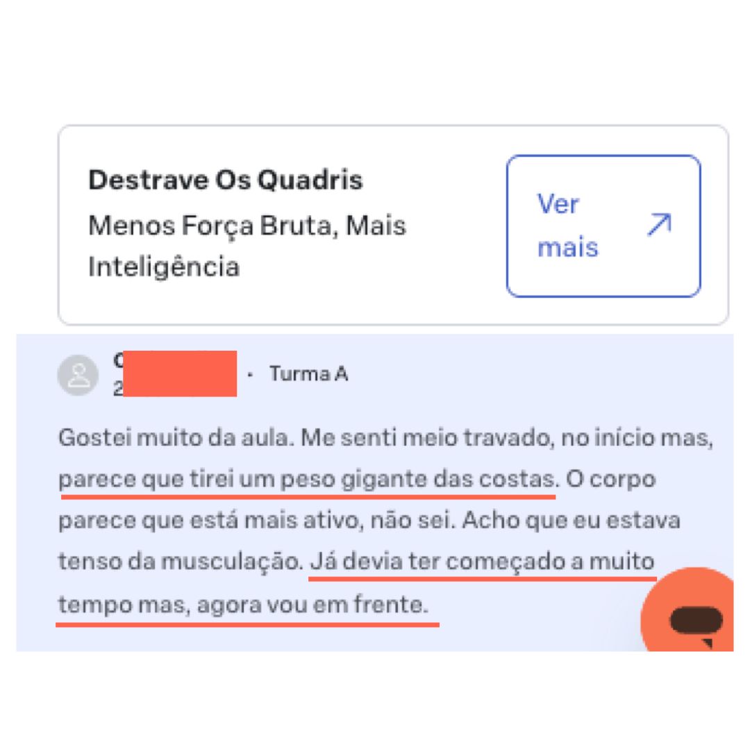 Depoimento de aluno