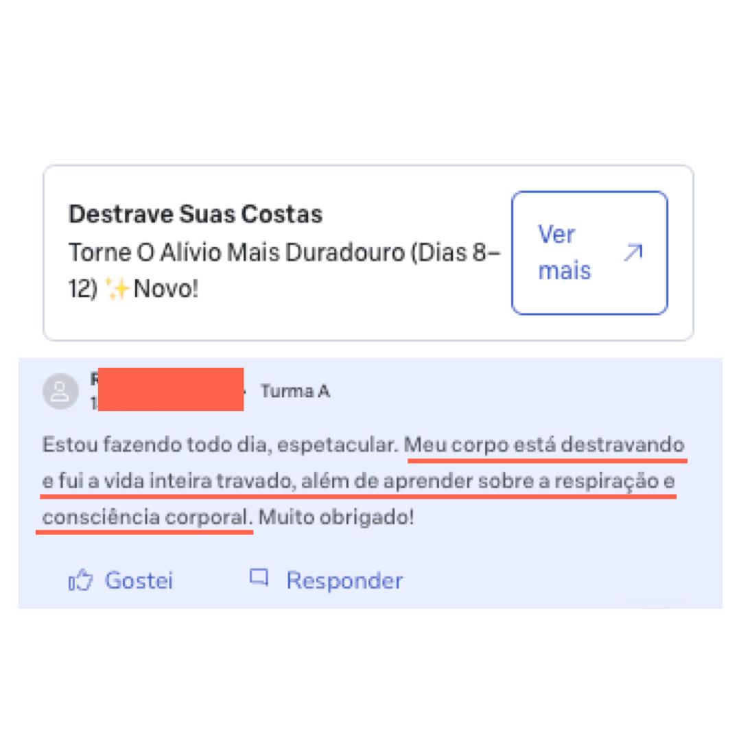 Depoimento de aluno