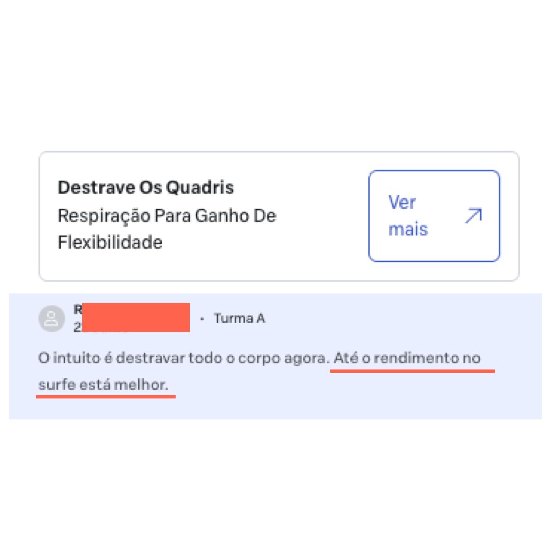 Depoimento de aluno